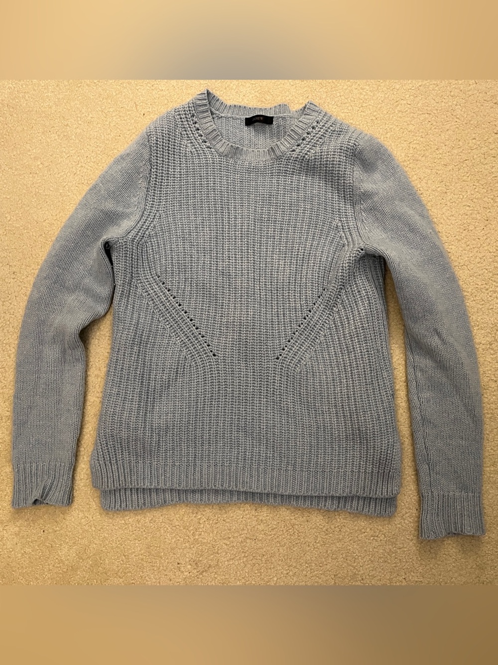 J. Crew Light Blue Knit Crewneck Sweater